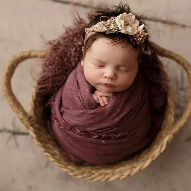 KMK - Newborn Woven Basket Photo Prop