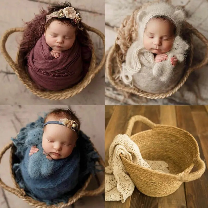 KMK - Newborn Woven Basket Photo Prop