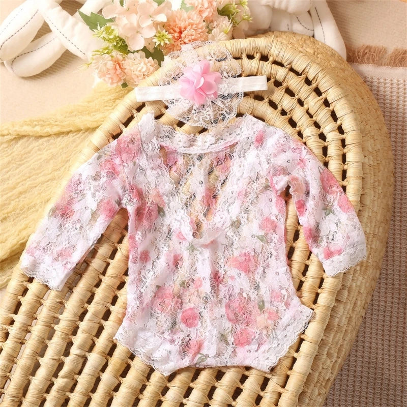 KMK - Newborn lace romper