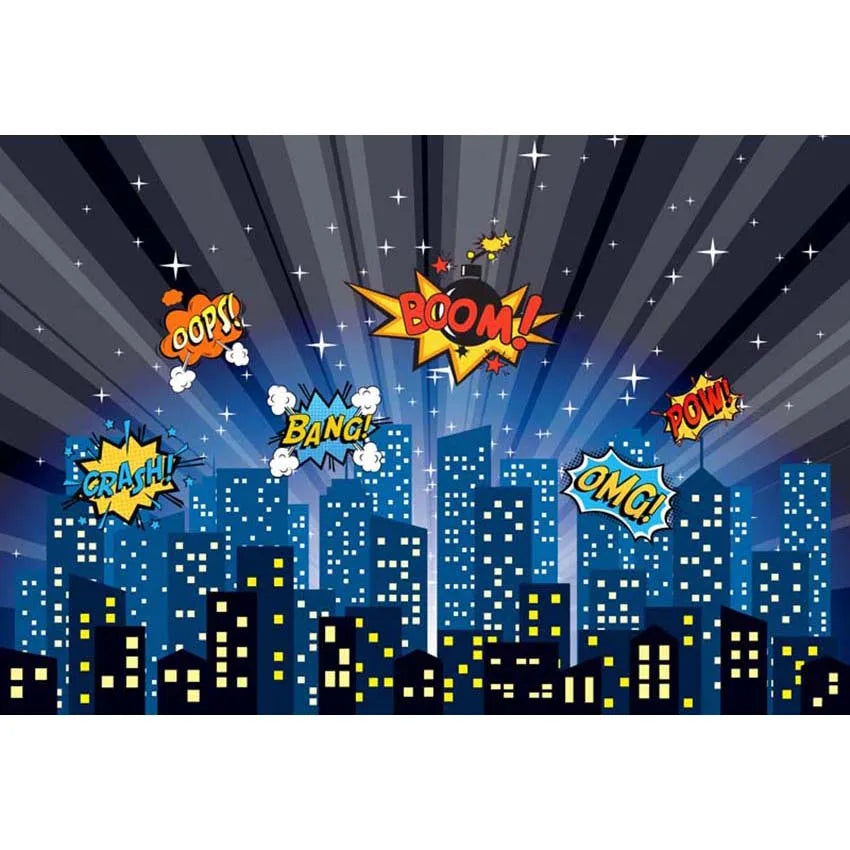 KMK - Night Superhero Backdrop