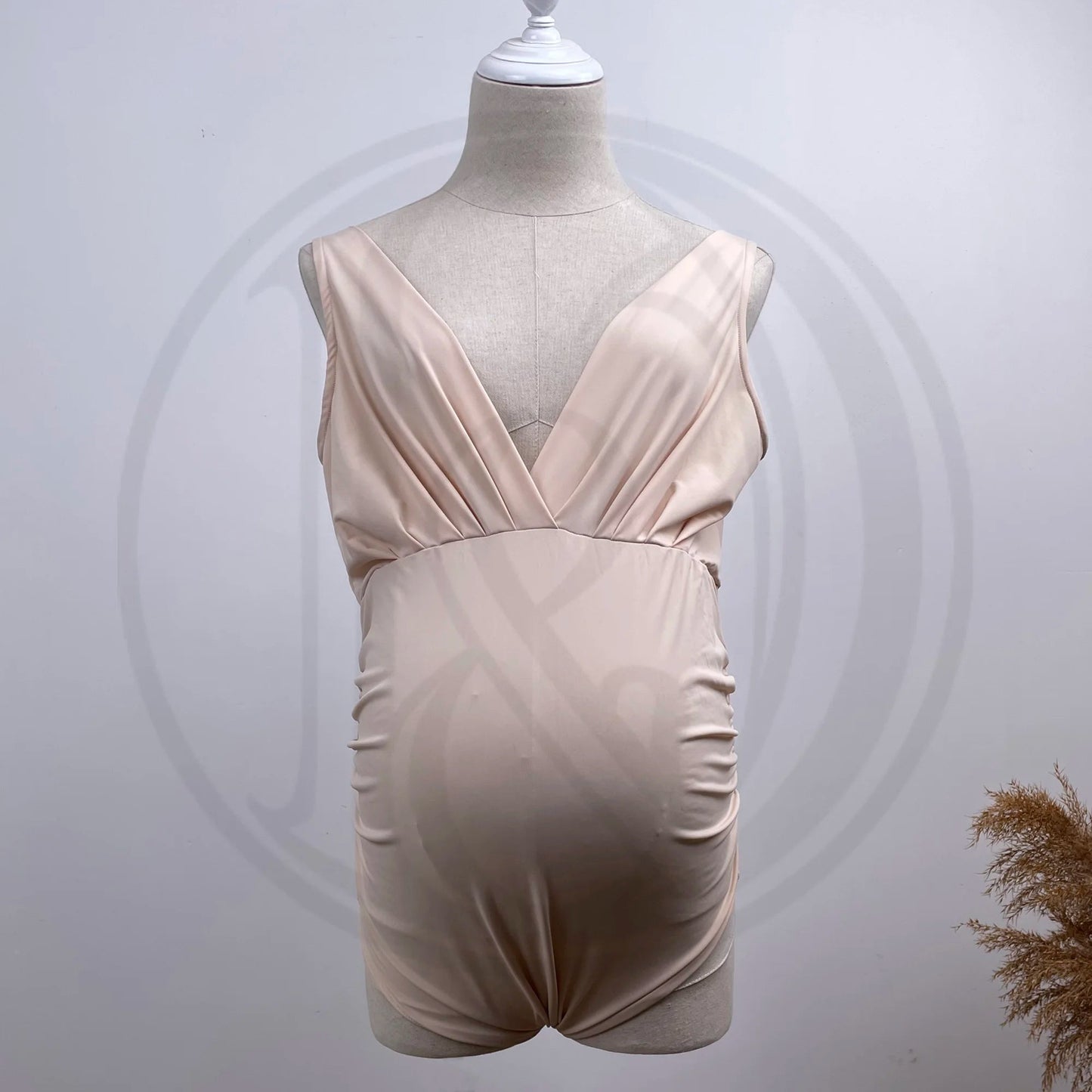 KMK - Nude Maternity Bodysuit