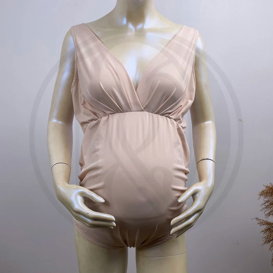 KMK - Nude Maternity Bodysuit