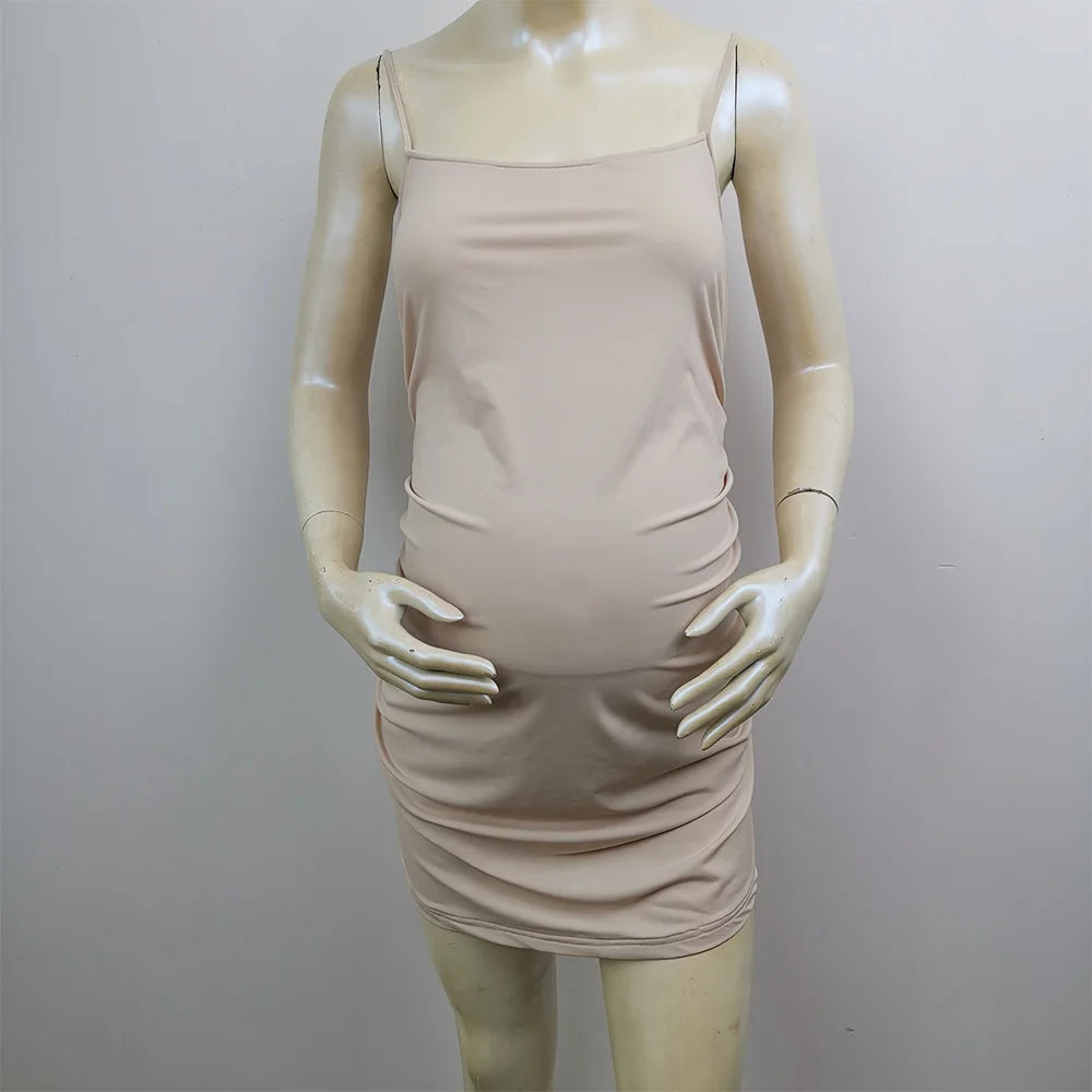 KMK - Nude Stretchy Sleeveless Slip Dress