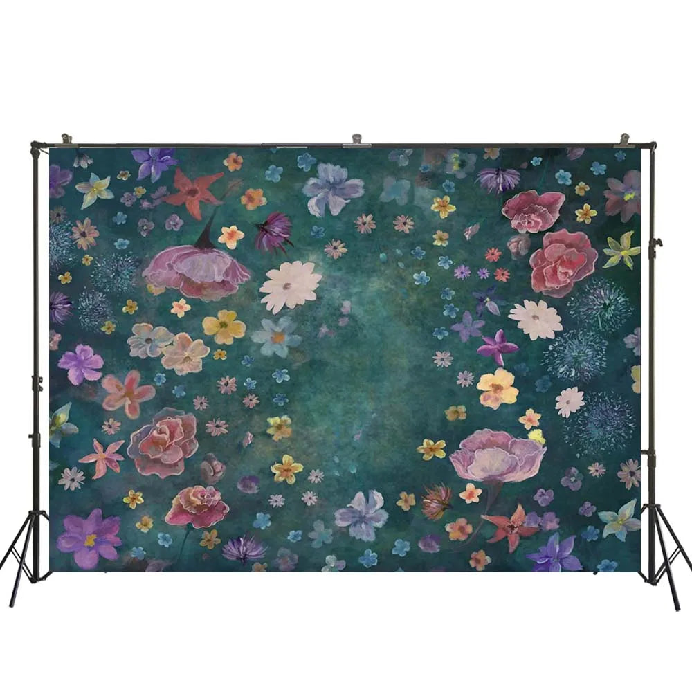 KMK - Oil Painting Flowers Backdrop