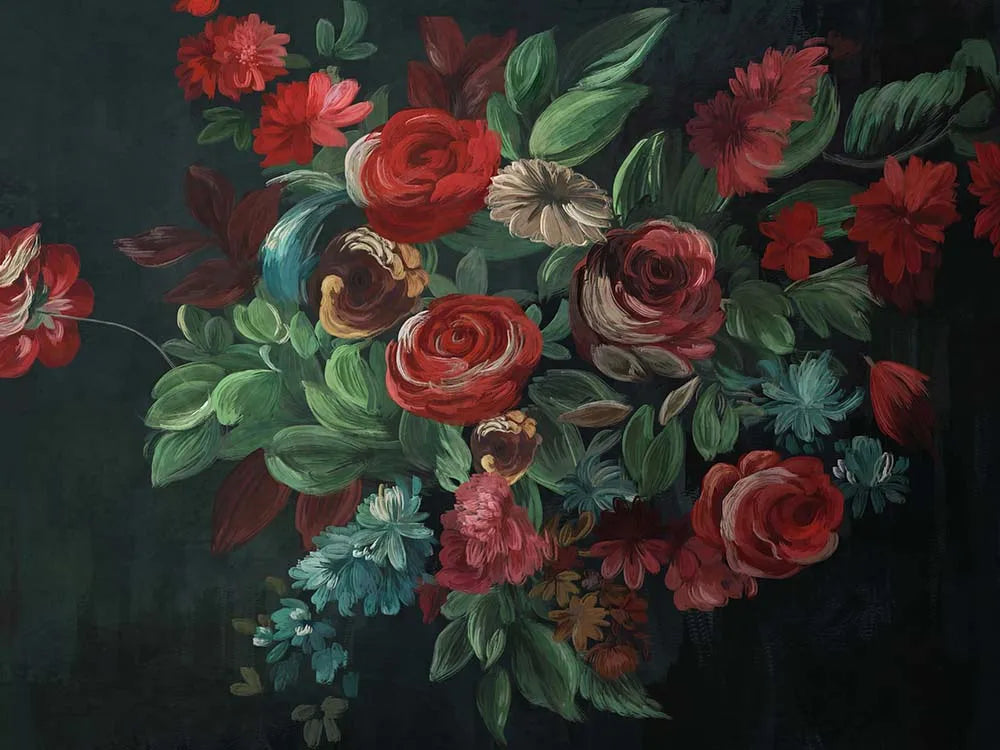 KMK - Oil Painting Flowers Backdrop