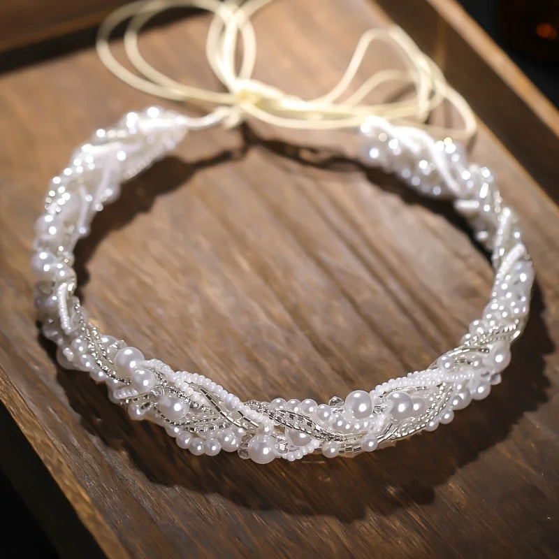 KMK - Pearl Rhinestone Headband