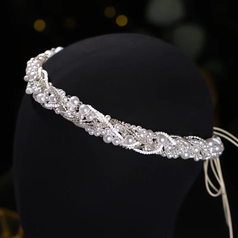 KMK - Pearl Rhinestone Headband