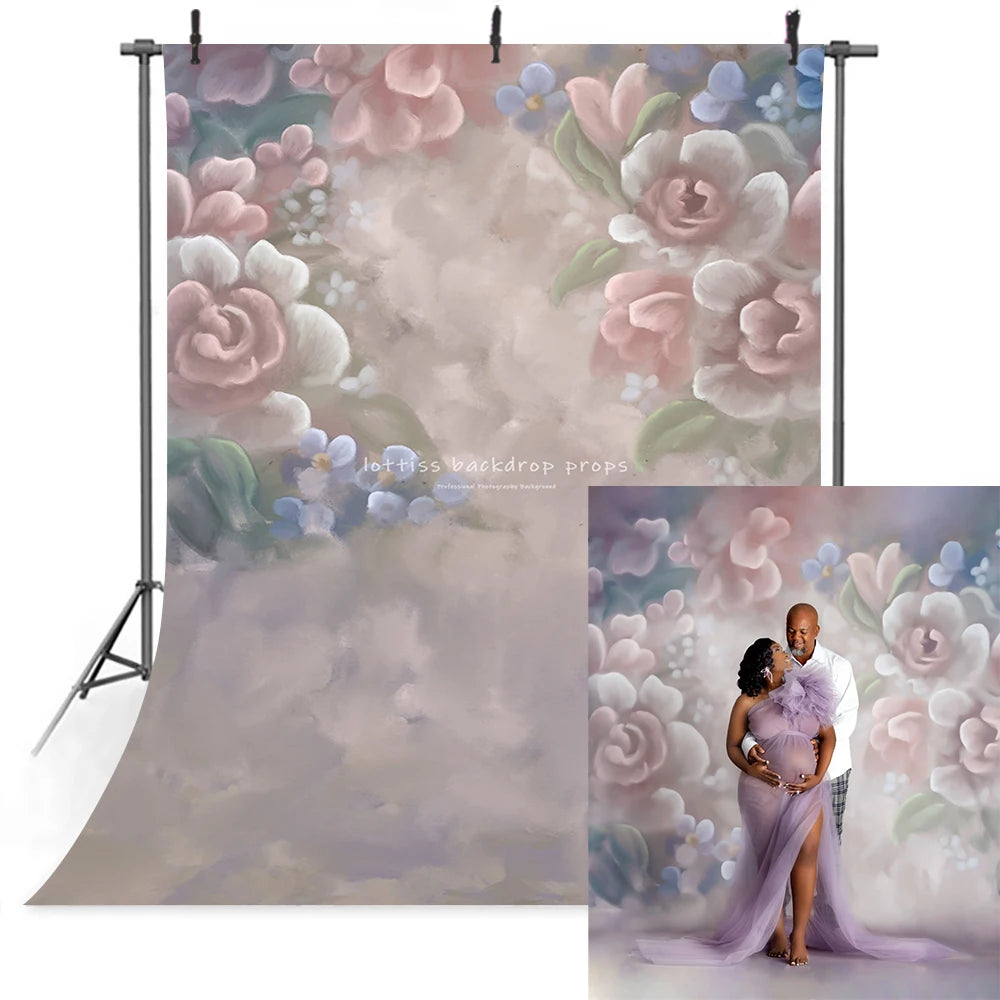 KMK - Pearly Floral watercolour backdrops