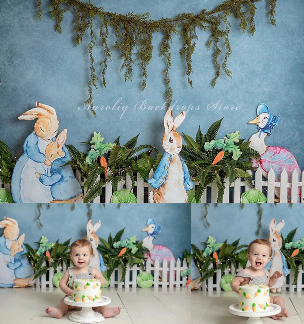 KMK - Peter Rabbit Easter Bunny Backdrop