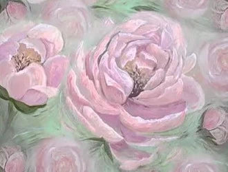 KMK - Pink Camelia watercolour backdrop