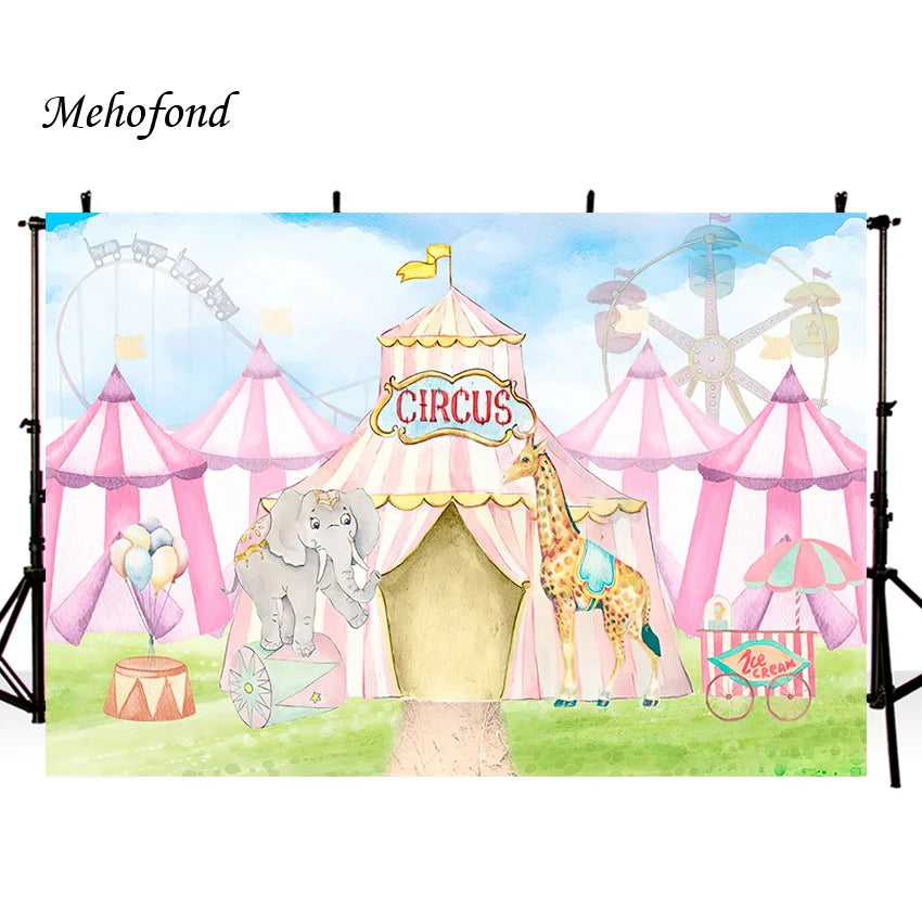 KMK - Pink Circus High Top Tent Backdrop