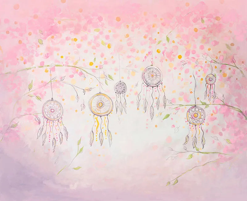 KMK - Pink Dreamcatcher Watercolour Backdrop