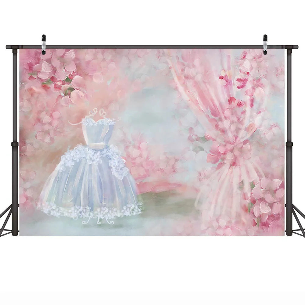 KMK - Pink Dress up Watercolour Backdrop