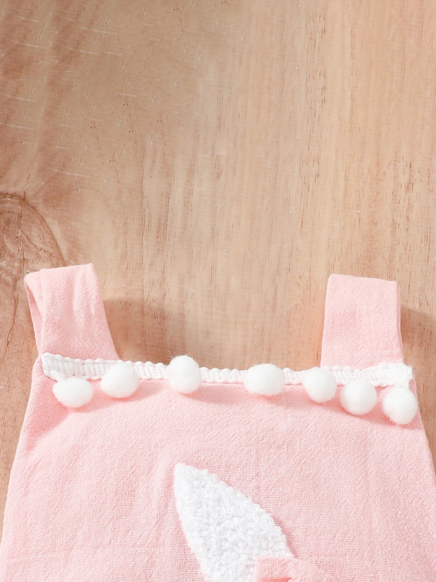 KMK - Pink Easter Rabbit Ear Romper +Headband Set