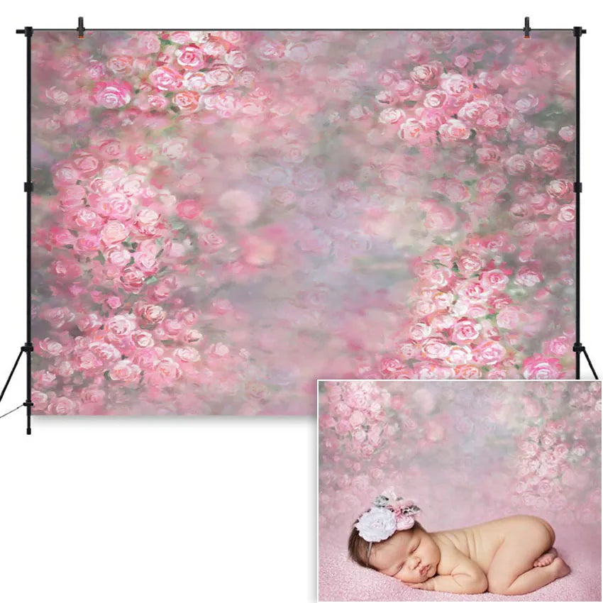 KMK - Pink Floral Backdrop