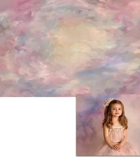 KMK - Pink Floral Oil Painting backdrop