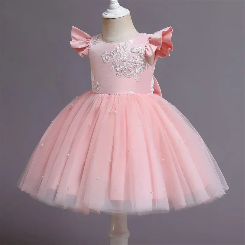 KMK - Pink Flower Lace Dress