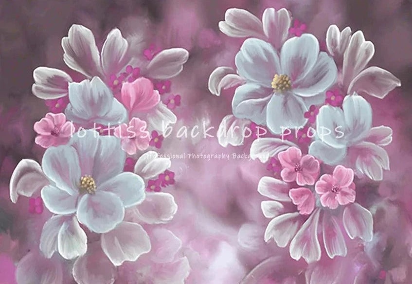 KMK - Pink Flower Wall Backdrop