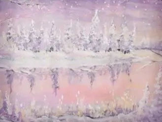 KMK - Pink Forest watercolour backdrop