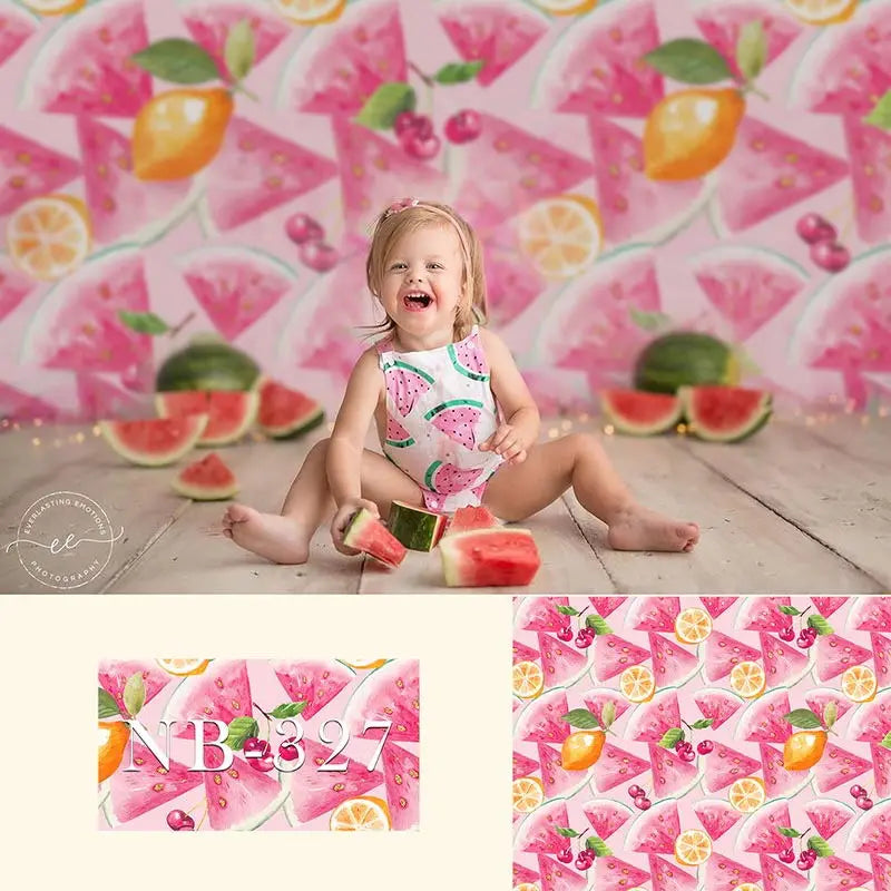 KMK - Pink Fruit Salad Backdrop