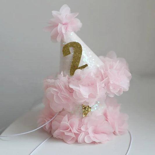 KMK - Pink Glitter Birthday Hat