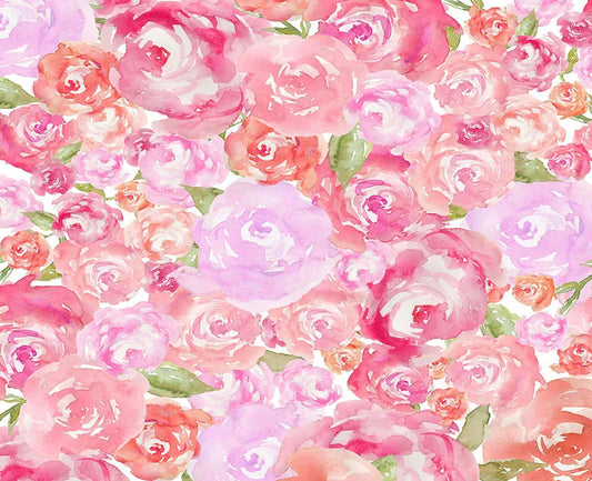 KMK - Pink Posies Watercolour Backdrop