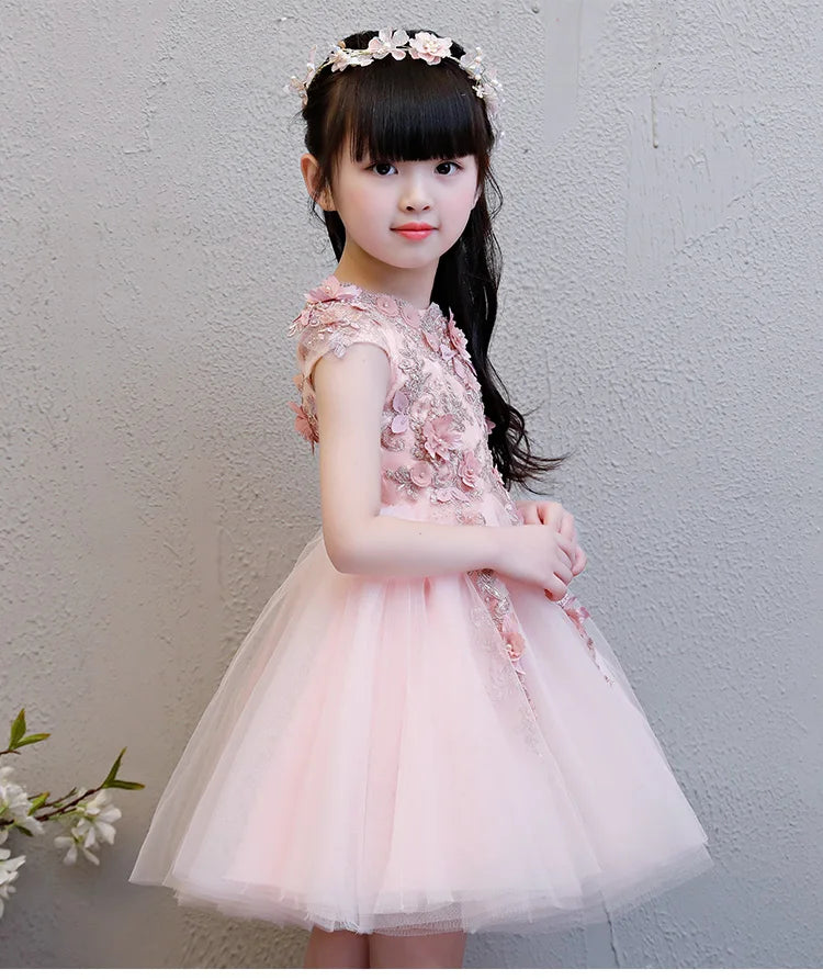 KMK - Pink Tulle Flower Dress