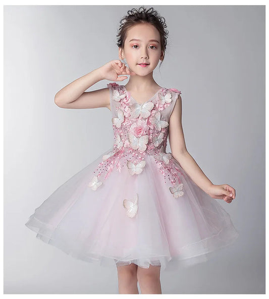 KMK Pink Tulle Kids Dress