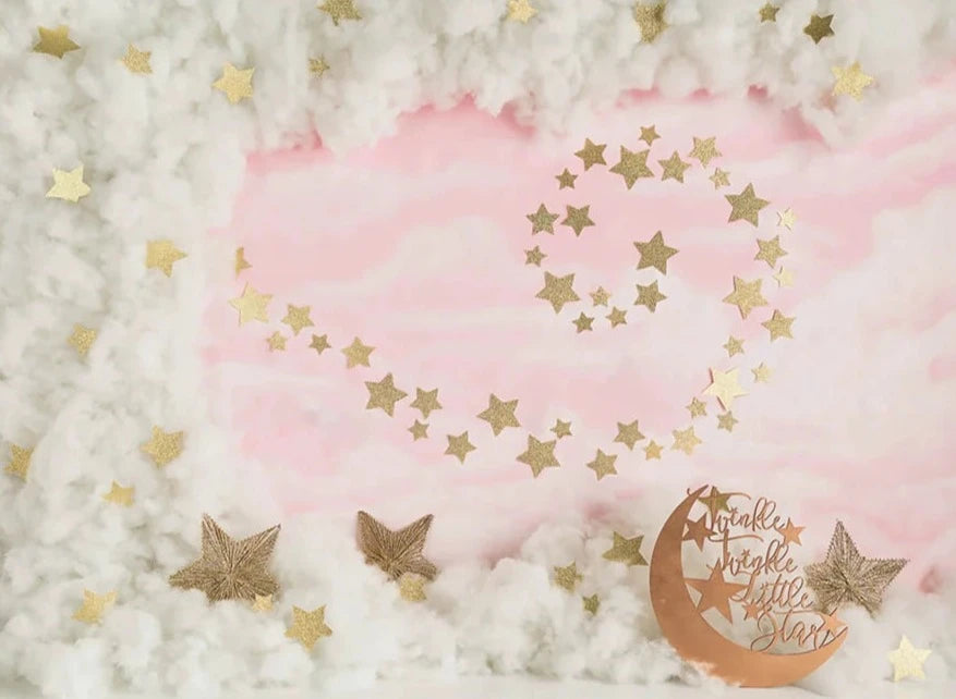 KMK - Pink Twinkle Stars Backdrop