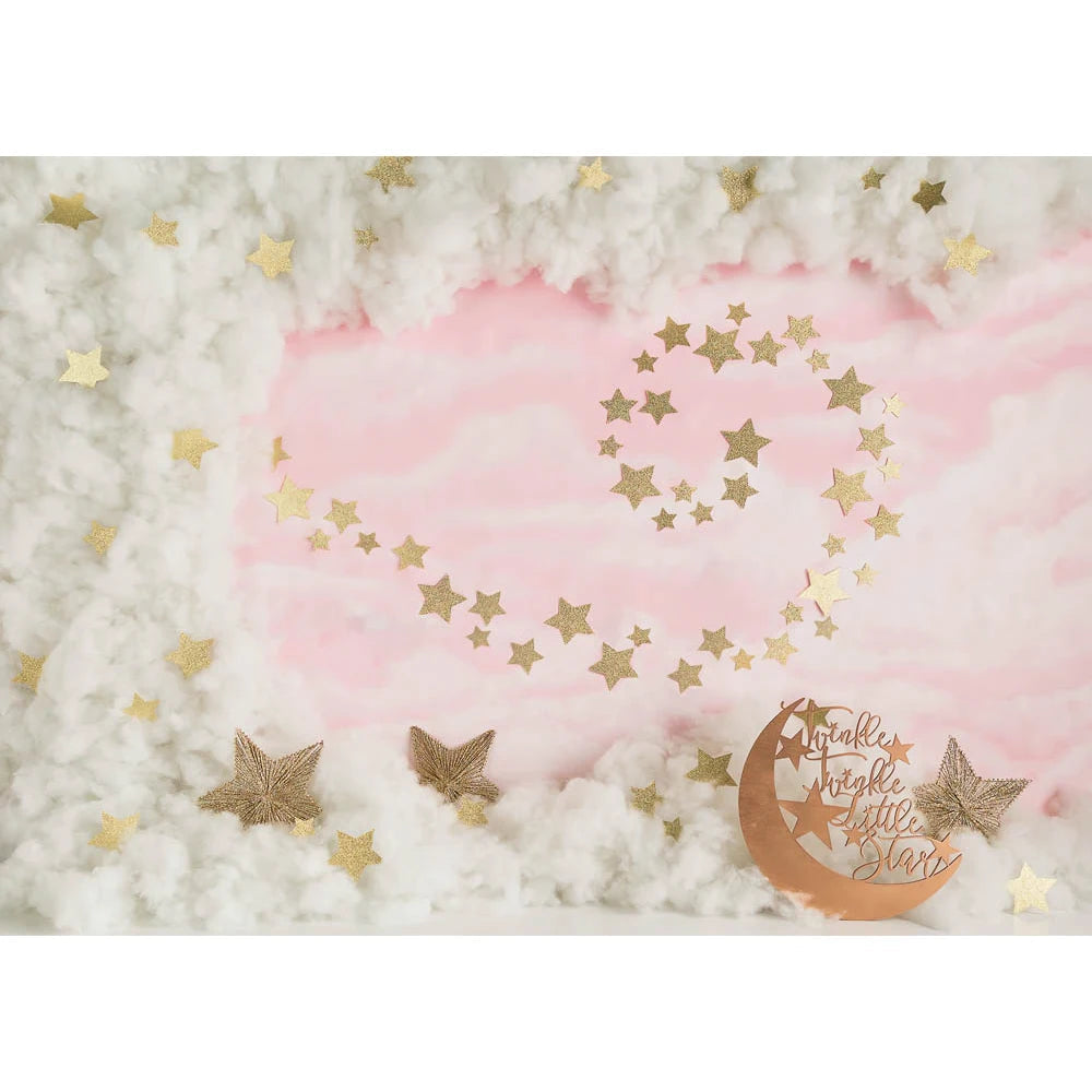 KMK - Pink Twinkle Stars Backdrop