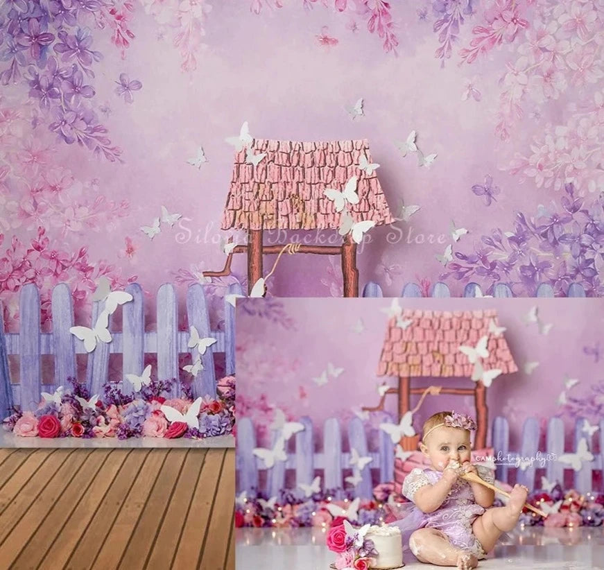 KMK - Pink Wishing Well Backdrop