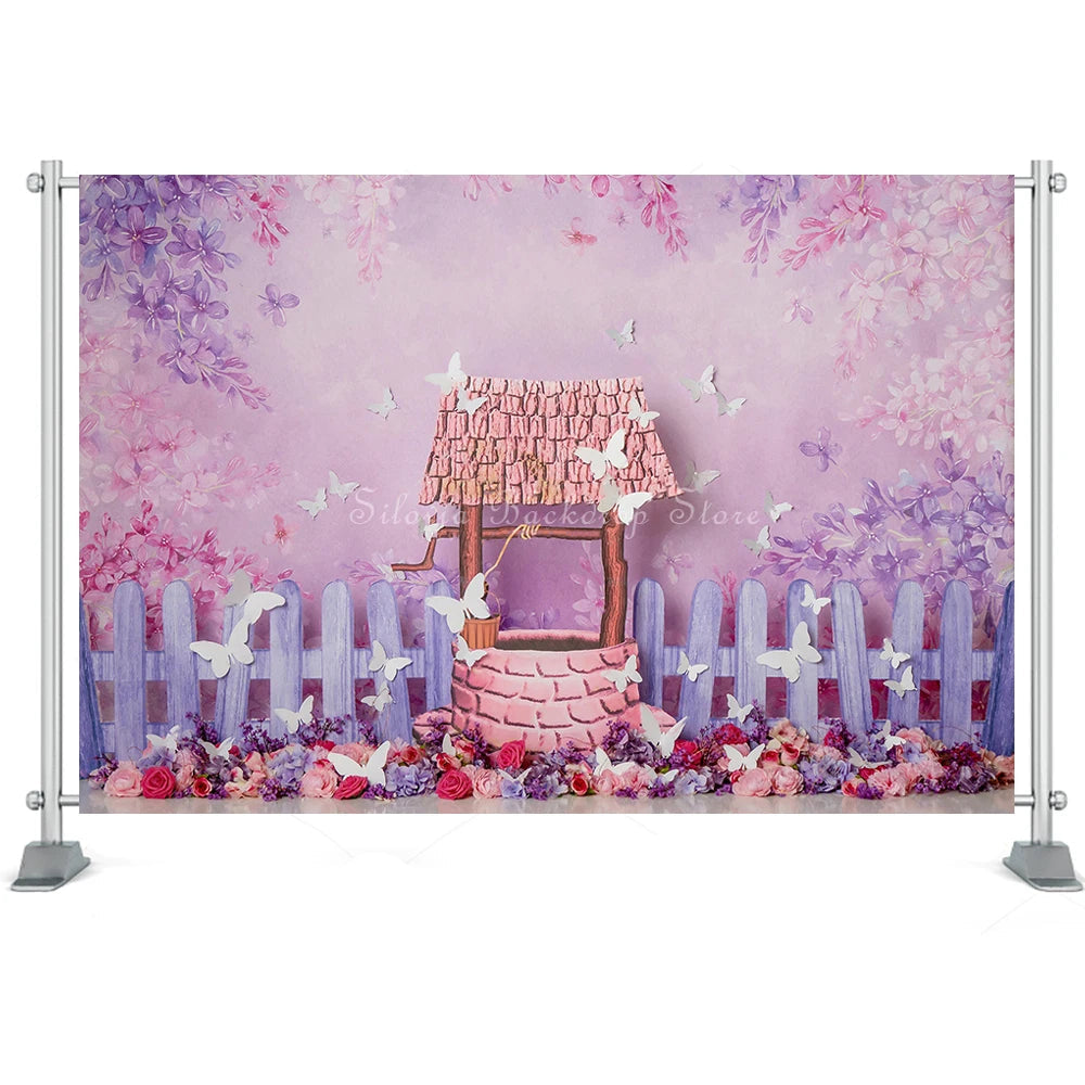 KMK - Pink Wishing Well Backdrop