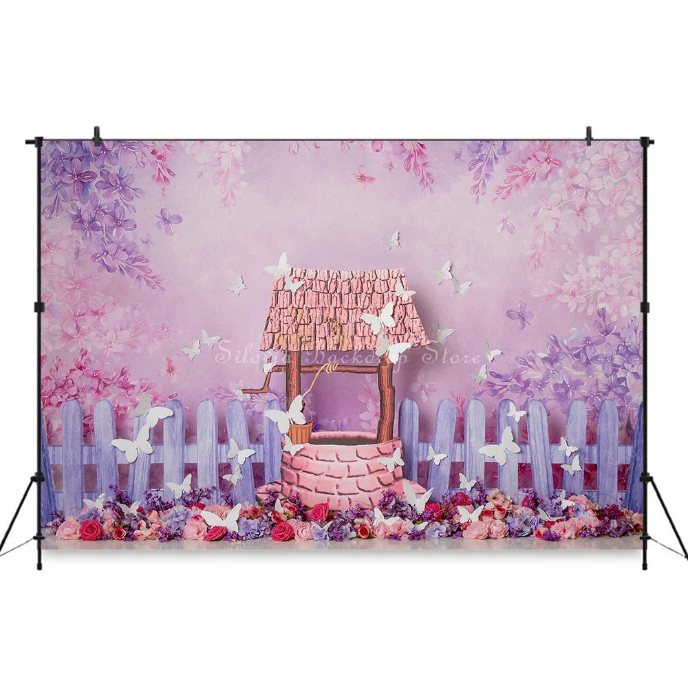 KMK - Pink Wishing Well Backdrop