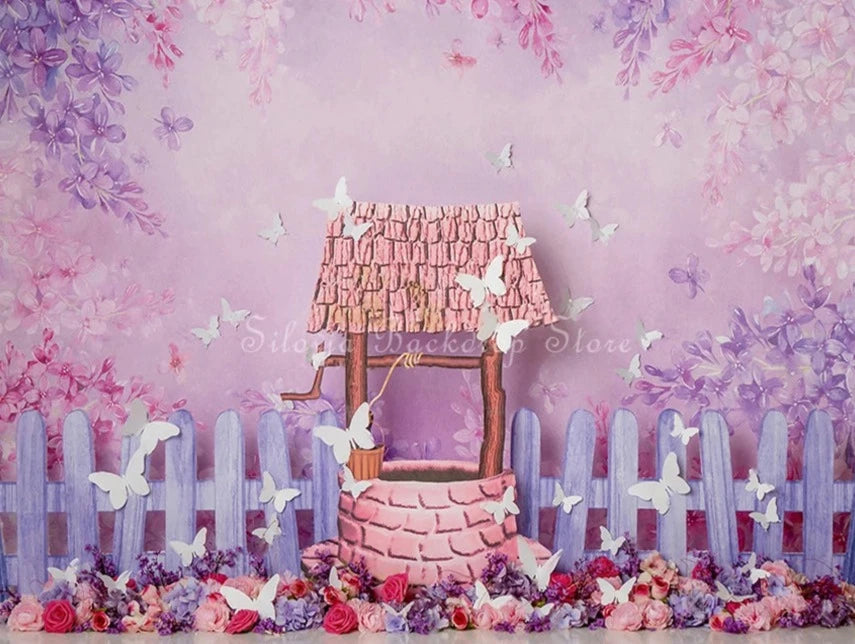 KMK - Pink Wishing Well Backdrop