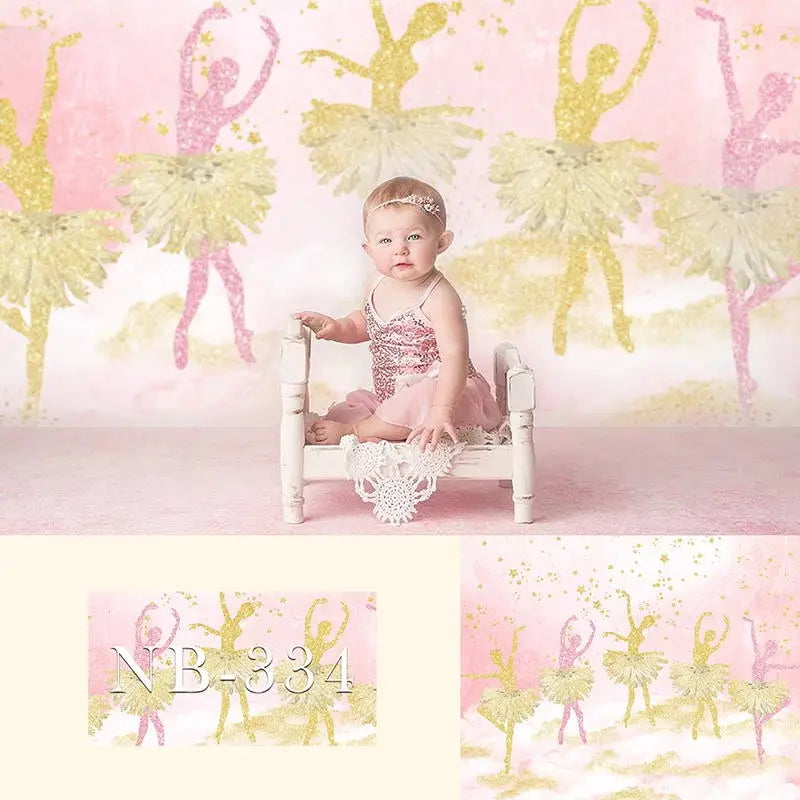 KMK - Pink and Gold Ballerina Backdrop