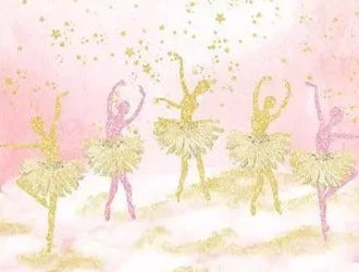 KMK - Pink and Gold Ballerina Backdrop