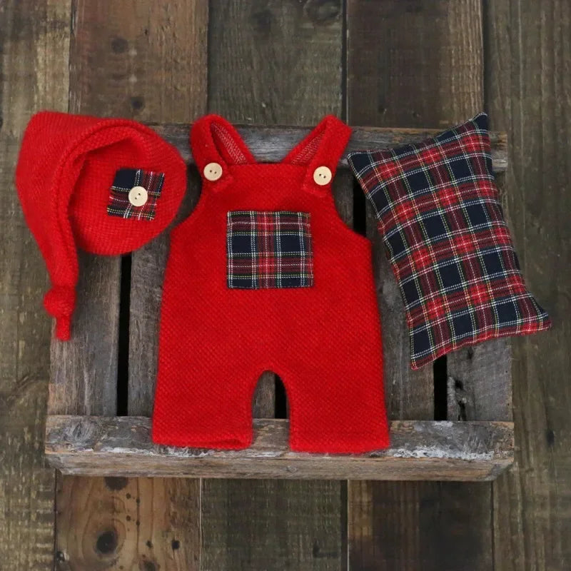 KMK - Plaid Romper Set