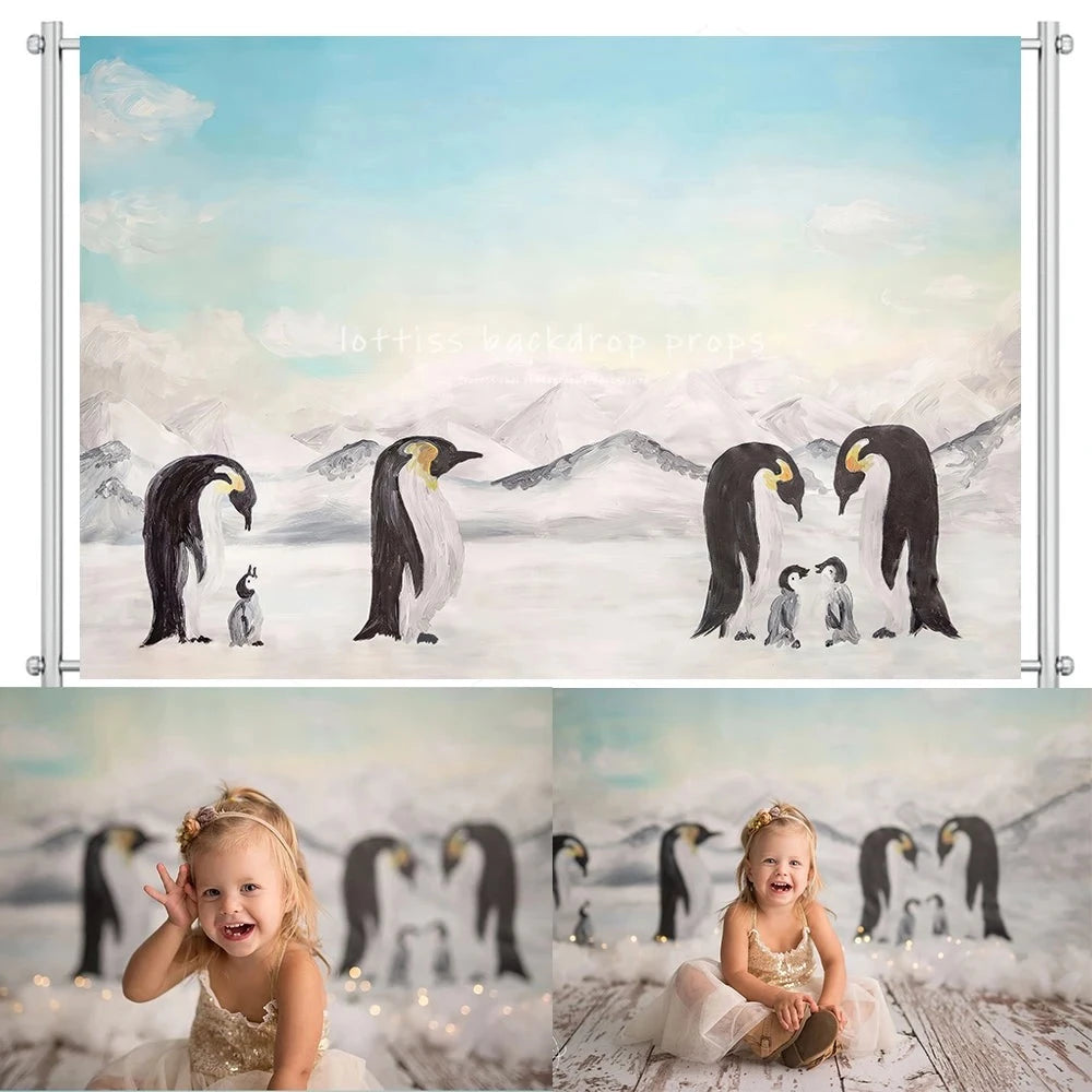 KMK - Poppers Penguins Backdrop