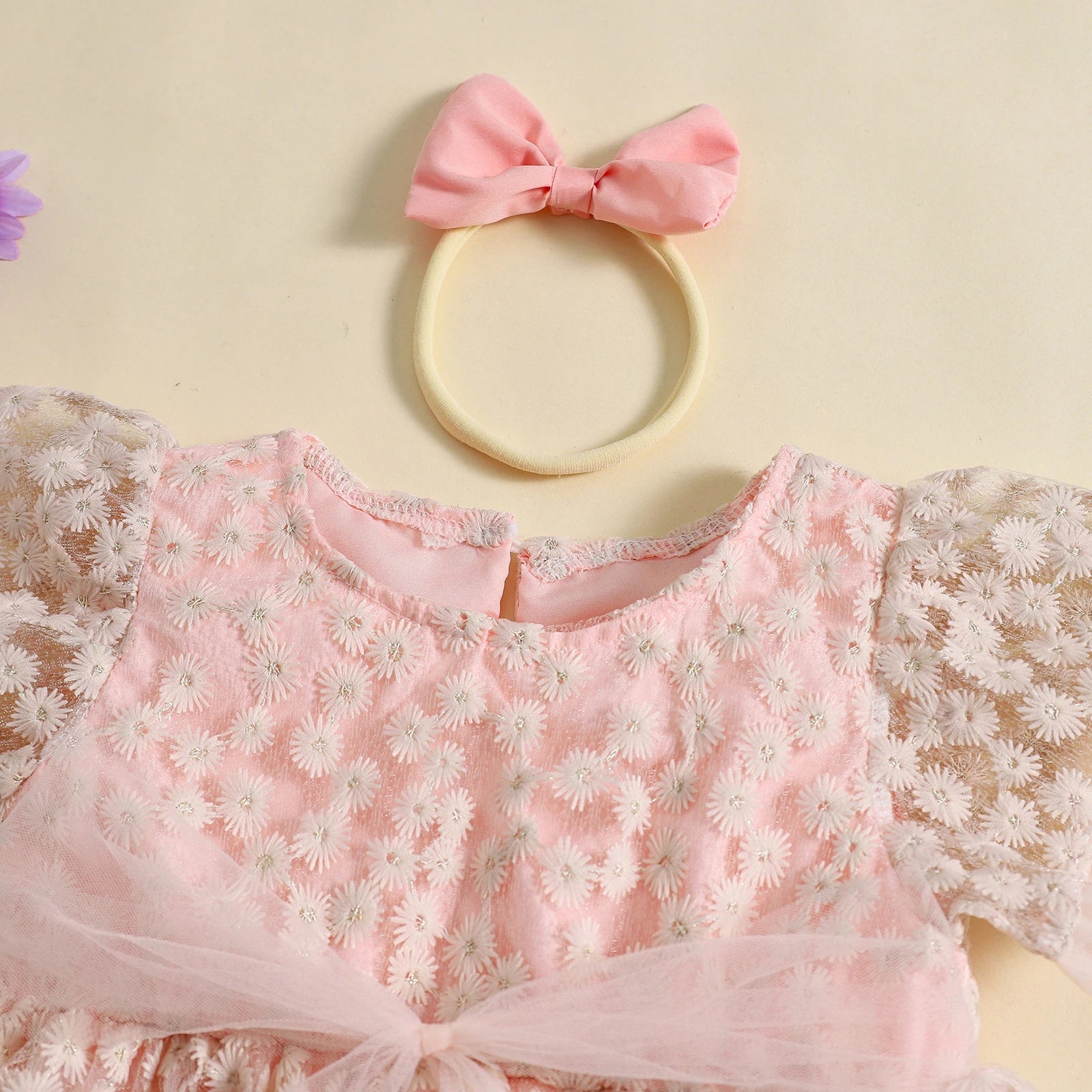 KMK - Princess Lace Tie-up Dress + Daisy Headband