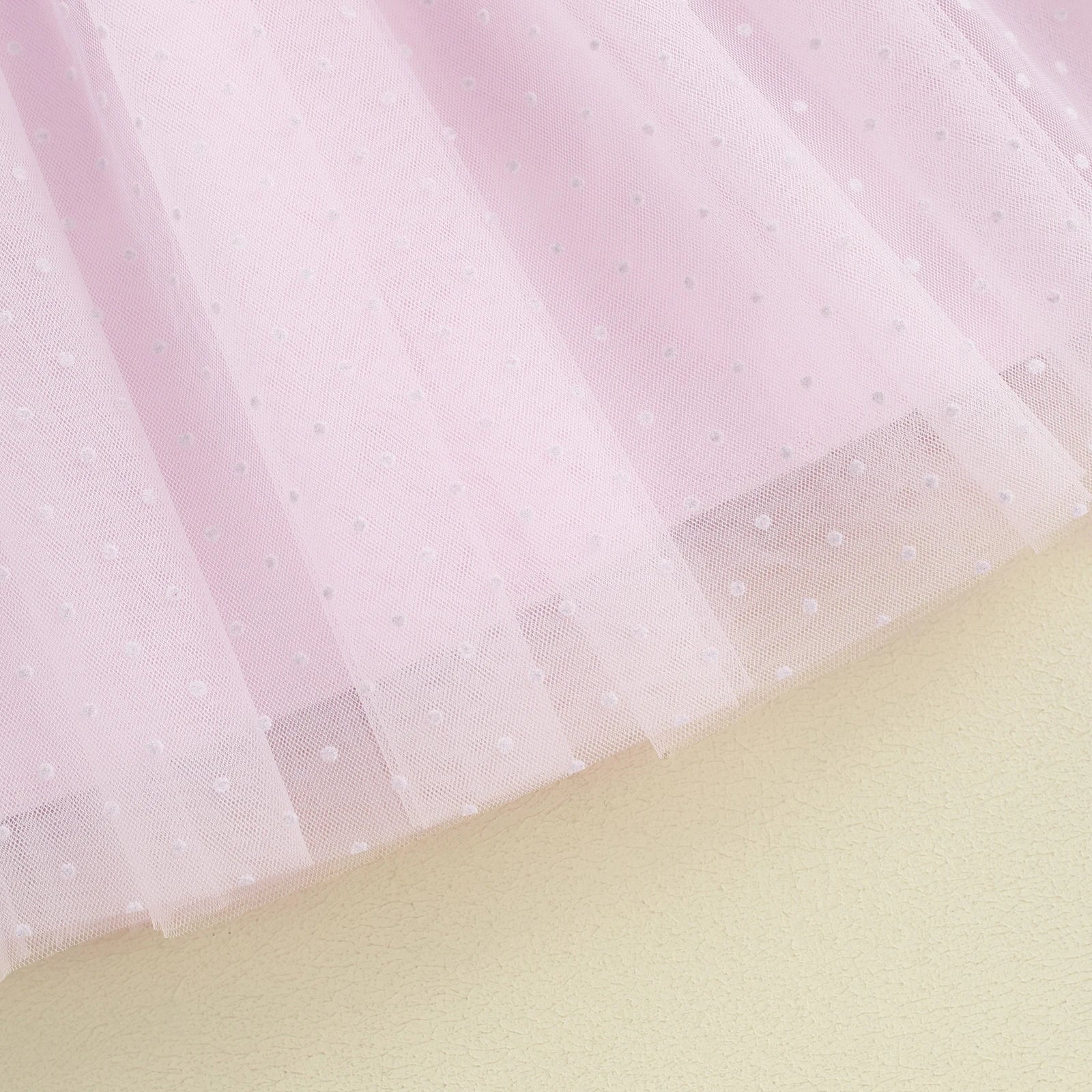 KMK - Princess Tie-up Shirred Tulle Dress