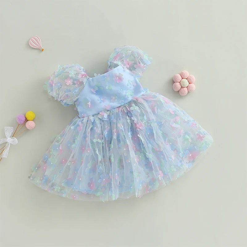 KMK - Puff Sleeve Tulle Dress