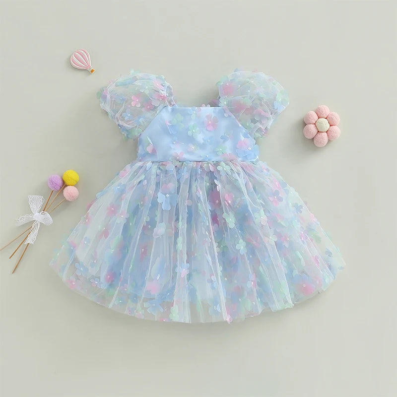 KMK - Puff Sleeve Tulle Dress