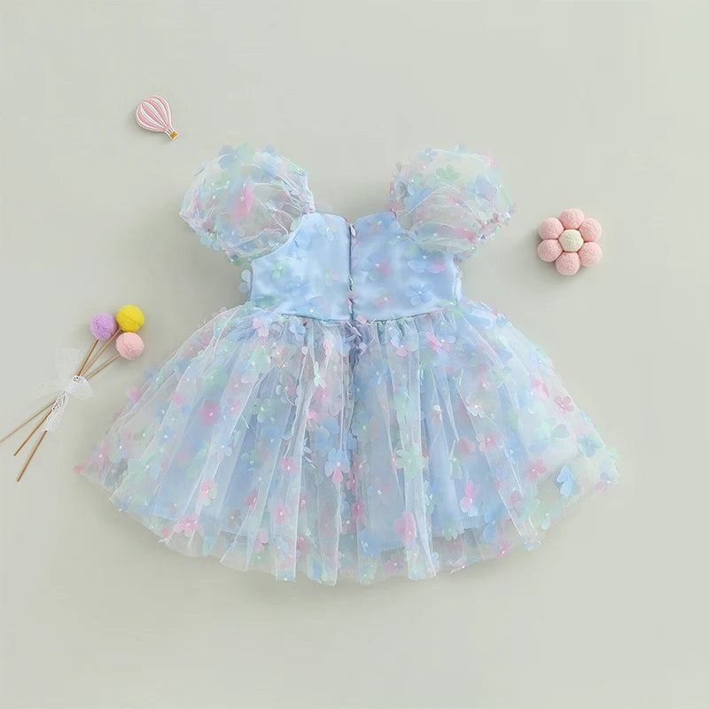 KMK - Puff Sleeve Tulle Dress