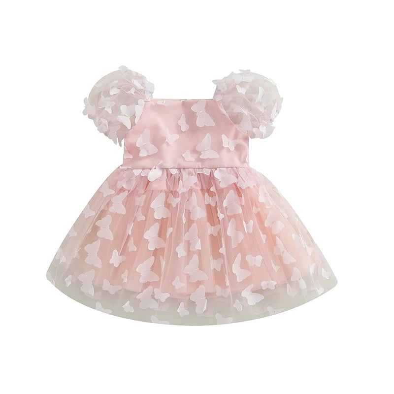 KMK - Puff Sleeve Tulle Dress