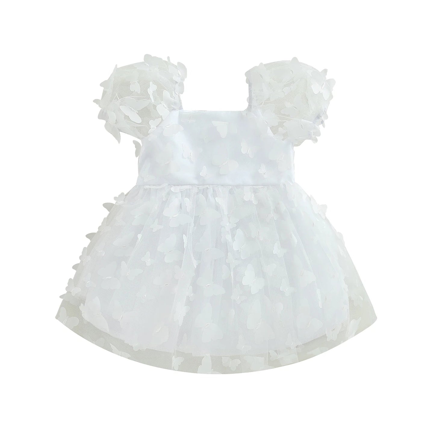 KMK - Puff Sleeve Tulle Dress