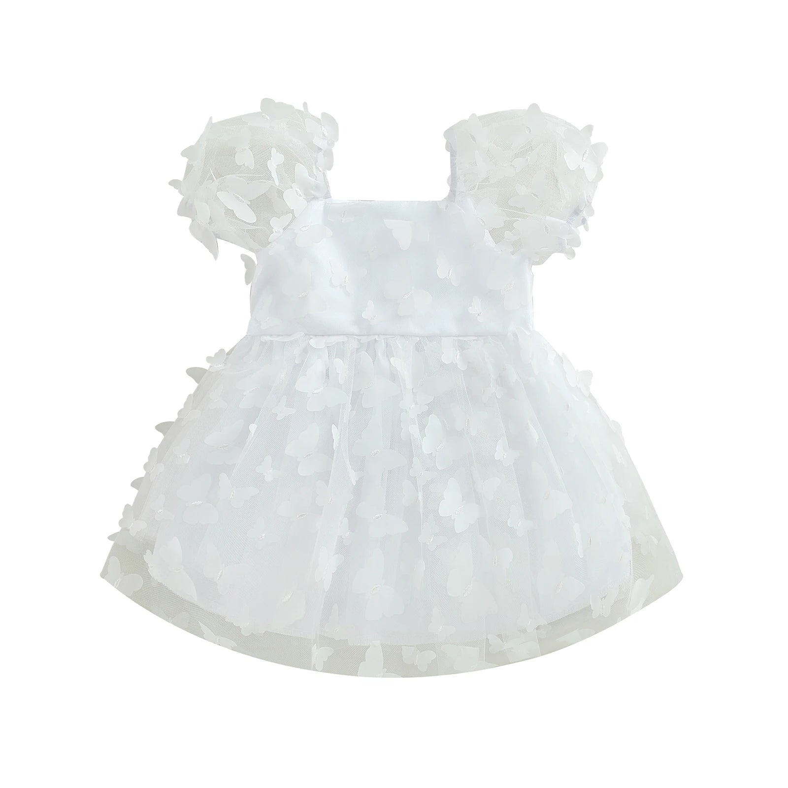 KMK - Puff Sleeve Tulle Dress