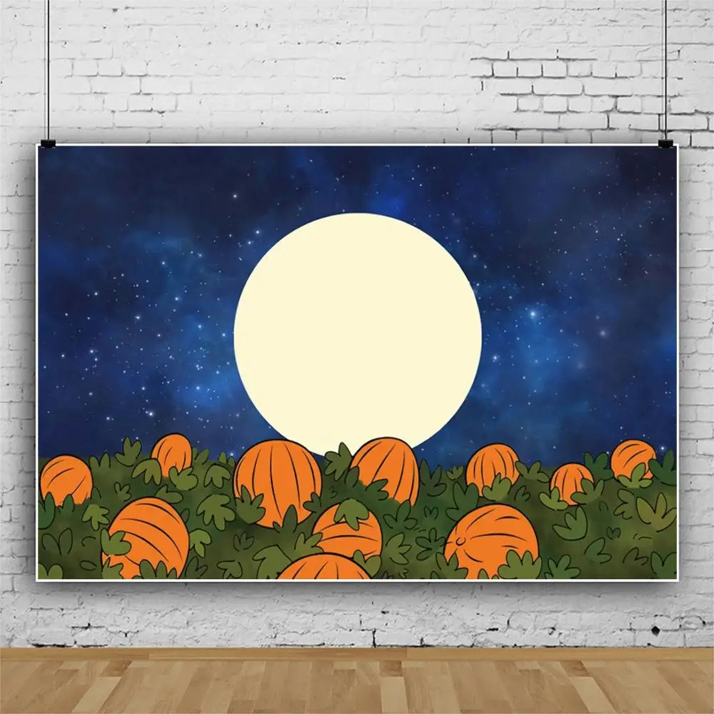 KMK - Pumkin Patch Midnight Backdrop