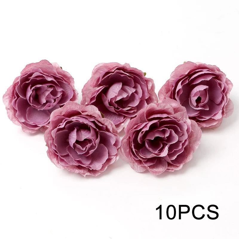 KMK - Purple Artificial Flower Heads Bunch