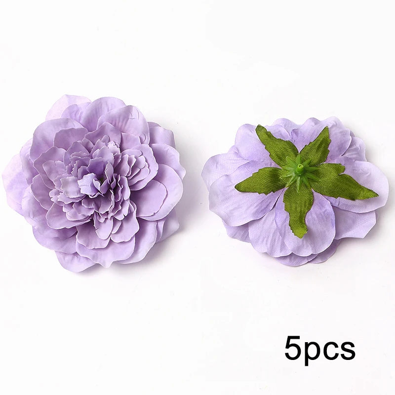 KMK - Purple Artificial Flower Heads Bunch