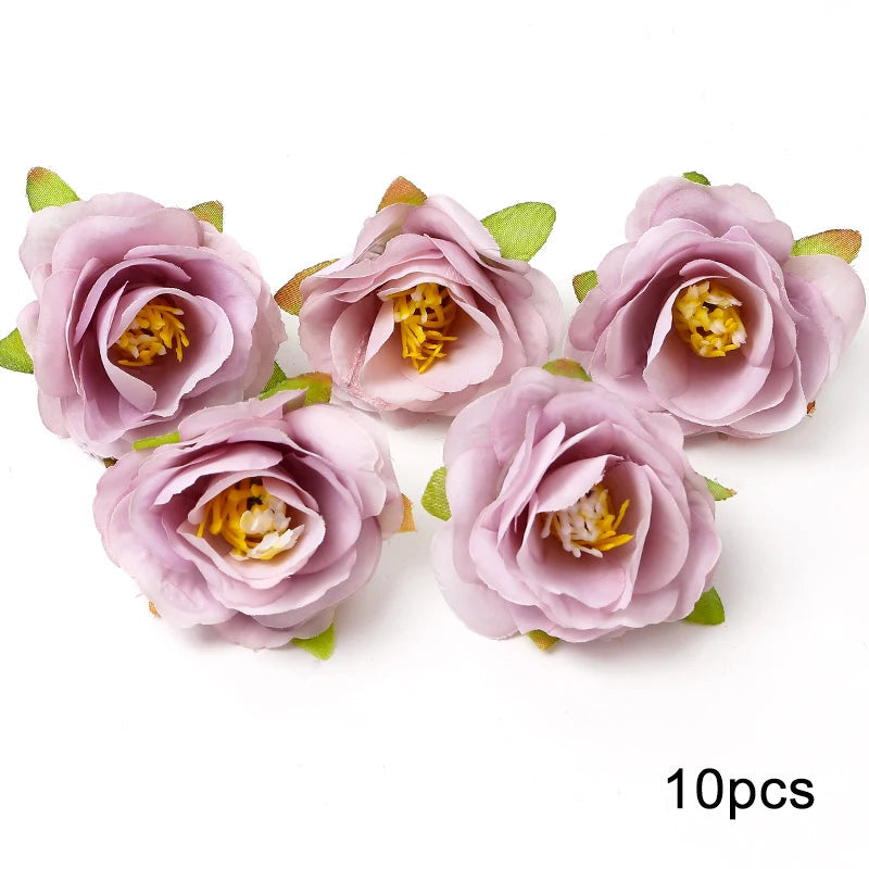 KMK - Purple Artificial Flower Heads Bunch